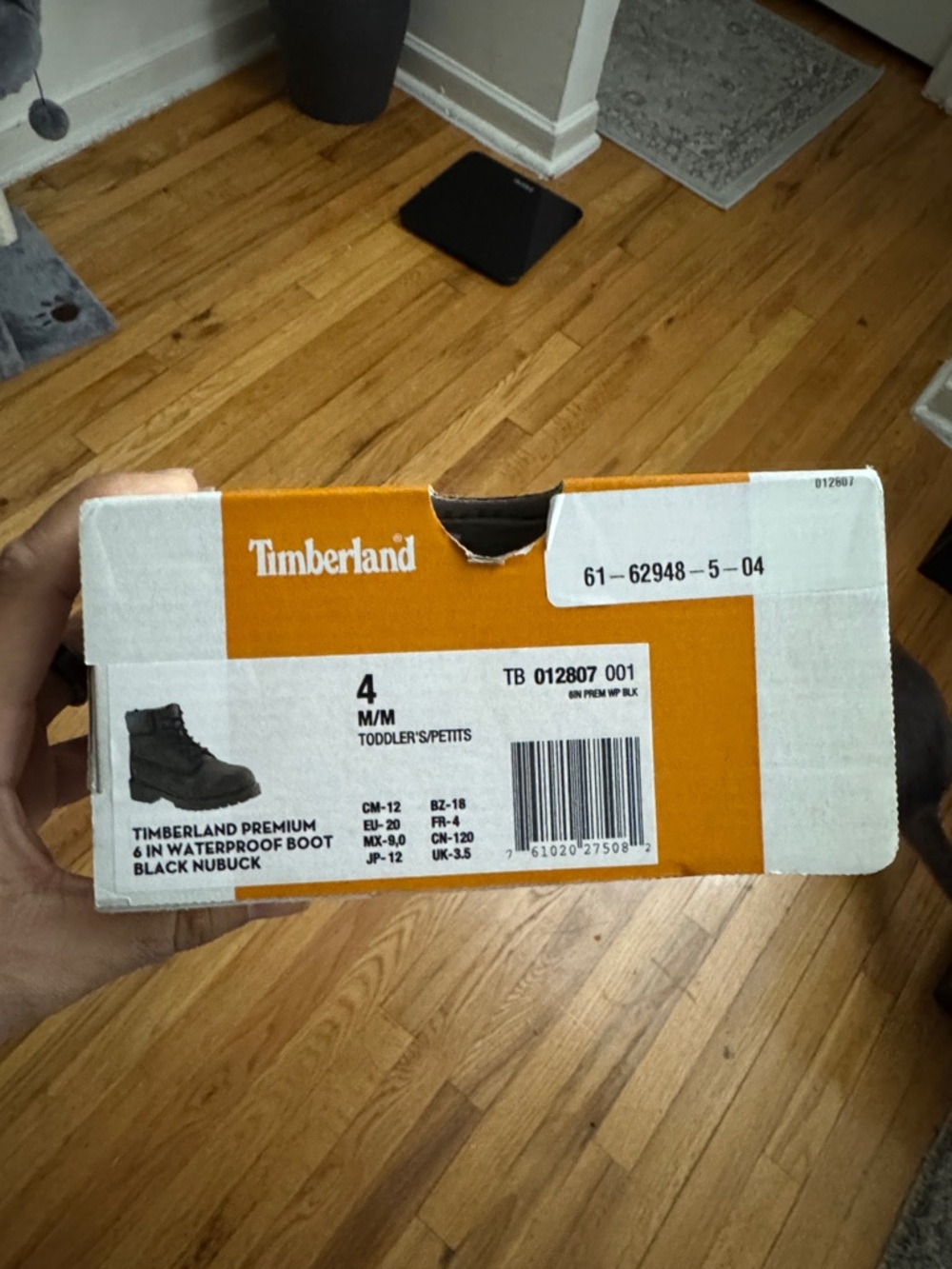 Timberland Black Nubuck Men's 6" Premium Waterproof Boots